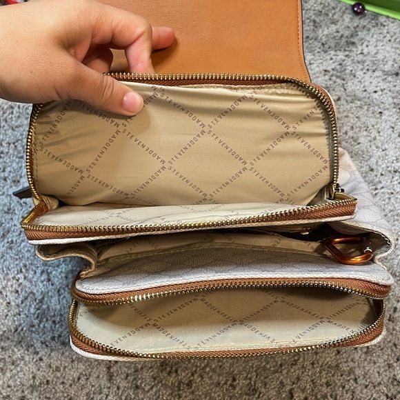 Steve‎ Madden Rare Dragon Light Cream & Pink Backpack Woman’s Purse - Picture 3 of 7